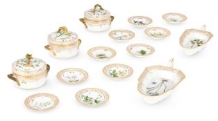 A GROUP OF ROYAL COPENHAGEN FLORA DANICA PORCELAIN