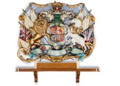 QUEEN VICTORIA'S DIAMOND JUBILEE; A RARE COAT OF ARMS FOR THE ROYAL TRAIN, 1897