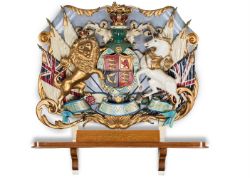 QUEEN VICTORIA'S DIAMOND JUBILEE; A RARE COAT OF ARMS FOR THE ROYAL TRAIN, 1897