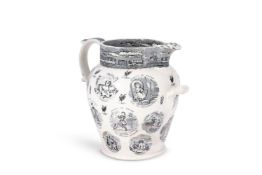A LARGE VICTORIAN LOCOMOTIVE & VICTORIA 1887 JUBILEE JUG