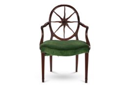 A GEORGE III MAHOGANY ARMCHAIR, CIRCA 1780