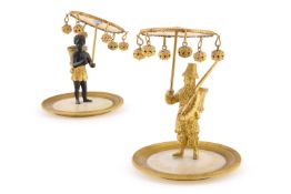 Y A PAIR OF CHARLES X PALAIS ROYALE ORMOLU 'ROBINSON CRUSOE' TABLE ORNAMENTS