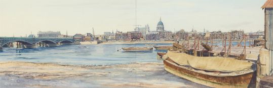 λ CLAUDE MUNCASTER (BRITISH 1903-1974), LOW WATER: BANKSIDE
