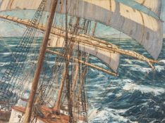 λ CLAUDE MUNCASTER (BRITISH 1903-1974), ROLLING HER EASTING DOWN