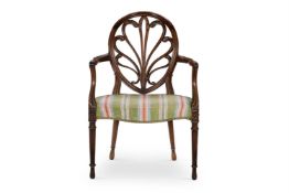 A GEORGE III MAHOGANY ARMCHAIR, CIRCA 1780