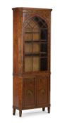 Y A SHERATON REVIVAL PAINTED SATINWOOD DISPLAY CABINET, LAST QUARTER 19TH CENTURY