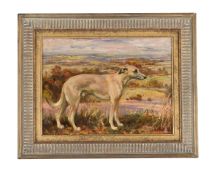 λ THOMAS SHERWOOD LA FONTAINE (BRITISH 1915-2007), DOG IN A LANDSCAPE