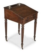 Y A REGENCY MAHOGANY DAVENPORT WRITING TABLE, IN THE MANNER OF GILLOWS, CIRCA 1820