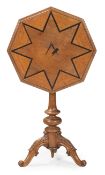 Y AN UNUSUAL MASONIC SPECIMEN TIMBER TRIPOD TABLE, SECOND QUARTER 19TH CENTURY