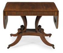 Y A REGENCY INDIAN ROSEWOOD SOFA TABLE, PROBABLY SCOTTISH, EARLY 19TH CENTURY