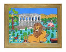 λ AGOSTINO NANI (ITALIAN 20TH CENTURY), WILDLIFE IN A LANDSCAPE