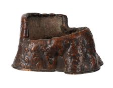 A JAPANESE CARVED ROOT WOOD STAND