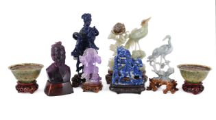 A GROUP OF CHINESE CARVINGS, 20TH CENTURY