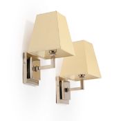BALINEUMA, A PAIR OF 'PARKER' POLISHED NICKEL WALL LIGHTS, MODERN