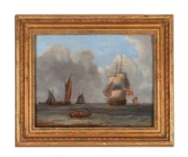 ENGLISH SCHOOL (18TH CENTURY), SHIPPING OFF THE SHORE