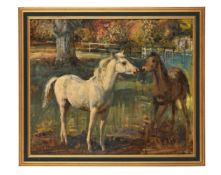 λ THOMAS SHERWOOD LA FONTAINE (BRITISH 1915-2007), TWO PONIES