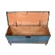A BLUE PAINTED PINE BOARDED TRUNK OR COFFER, FIRST HALF 19TH CENTURY - Image 3 of 3