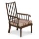 A SIMULATED ROSEWOOD BOBBIN TURNED ARMCHAIR, WITH ROBERT KIME FABRIC CUSHION, 19TH CENTURY - Image 1 of 3