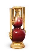 A REGENCY GILT BRONZE MOUNTED CHINESE PORCELAIN VASE, ATTRIBUTED TO VULLIAMY, EARLY 19TH CENTURY