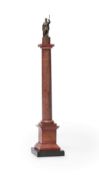 A GRAND TOUR ROSSO ANTICO MARBLE MODEL OF TRAJAN'S COLUMN, ITALIAN, 19TH CENTURY