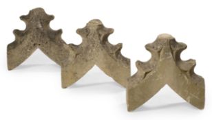A GROUP OF THREE CARVED STONE GOTHIC ARCH ARCHITECTURAL ELEMENTS, 17TH CENTURY OR EARLIER