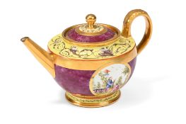A SÈVRES TEAPOT AND COVER, LATE 18TH CENTURY