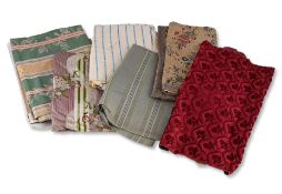 A GROUP OF TEXTILES, PREDOMINATELY FRENCH, 18TH CENTURY AND LATER