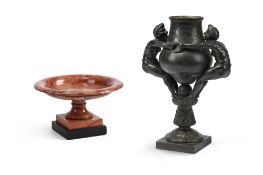 A GRAND TOUR ROSSO MARBLE TAZZA, 19TH CENTURY