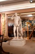 AN IMPRESSIVE LIFE SIZE PLASTER MODEL OF GERMANICUS, OR MARCUS CLAUDIUS MARCELLUS AS HERMES LOGIOUS
