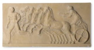 AFTER THE ANTIQUE, A LARGE PLASTER RELIEF OF A SECTION FROM THE ELGIN MARBLES, CONTEMPORARY