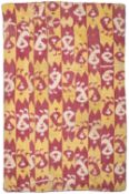 A SILK IKAT PANEL, UZEBKISTAN, CIRCA 1890