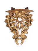 A GEORGE III CARVED GILTWOOD AND GESSO ROCOCO WALL BRACKET, CIRCA 1760