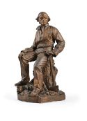 LORD RONALD GOWER (1845-1916), A RARE PLASTER MAQUETTE OF WILLIAM GLADSTONE, LATE 19TH CENTURY