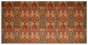 † A SET OF THREE 'CONSTANTINOPLE TERRACOTTA’ PRINTED FABRIC PANELS, BY WATTS 1874, CONTEMPORARY