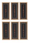 A SET OF SIX GRAND TOUR FRAMED WAX INTAGLIOS, 19TH CENTURY