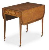 Y A GEORGE III SATINWOOD AND ROSEWOOD CROSSBANDED PEMBROKE TABLE, CIRCA 1790