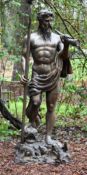 A MONUMENTAL BRONZE FOUNTAIN FIGURE OF NEPTUNE, CONTEMPORARY