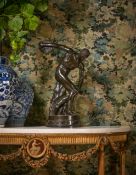 AFTER THE ANTIQUE, A LARGE BRONZE FIGURE OF DISCOBOLUS, 19TH CENTURY