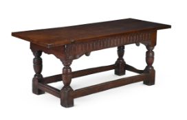 AN OAK HALL OR REFECTORY TABLE, MID 17TH CENTURY AND LATER