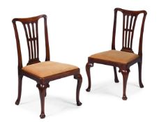 A PAIR OF GEORGE II 'RED WALNUT' CHAIRS, IN THE MANNER OF GILES GRENDEY, CIRCA 1735