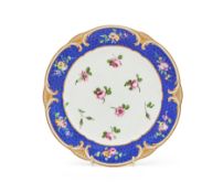 A SÈVRES PORCELAIN PLATE (ASSIETTE A PALMES), CIRCA 1771