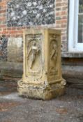 A RARE COALBROOKDALE NEOCLASSICAL TERRACOTTA PEDESTAL, CIRCA 1861-1870