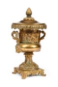A GILT BRONZE TABLE TOP WINE COOLER, 19TH CENTURY