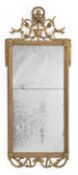 AN ITALIAN CARVED GILTWOOD MIRROR, SECOND HALF 18TH CENTURY