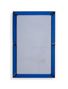 A BLUE GLASS MARGINAL FRAMED MIRROR, EARLY 20TH CENTURY