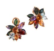 H STERN, A PAIR OF GEM SET EARRINGS