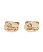 A PAIR OF 9CT GOLD CUFFLINKS