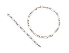 CASSANDRA GOAD, A SILVER 'BEAUMARCHAIS FIGARO' NECKLACE AND BRACELET