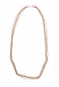 A 19TH CENTURY MULTI STRAND GOLD NECKLACE