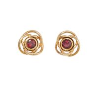 CASSANDRA GOAD, A PAIR OF GARNET EARRINGS